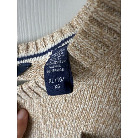 Izod Tan Crewneck Sweater Men's XL New - Picture 6 of 10